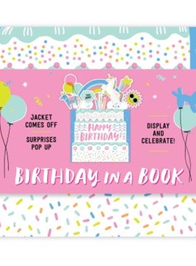 现货Party in a Book (A Bouquet in a Book): Jacket Comes Off. Surprises Pop up. Display and Celebrate!