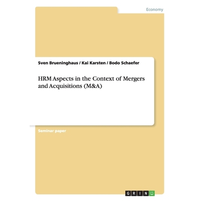 预订HRM Aspects in the Context of Mergers and Acquisitions (M&A)