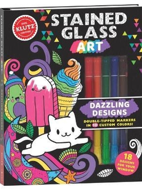 预订不退不换Stained Glass Art: Dazzling Designs (Klutz Activity Book)