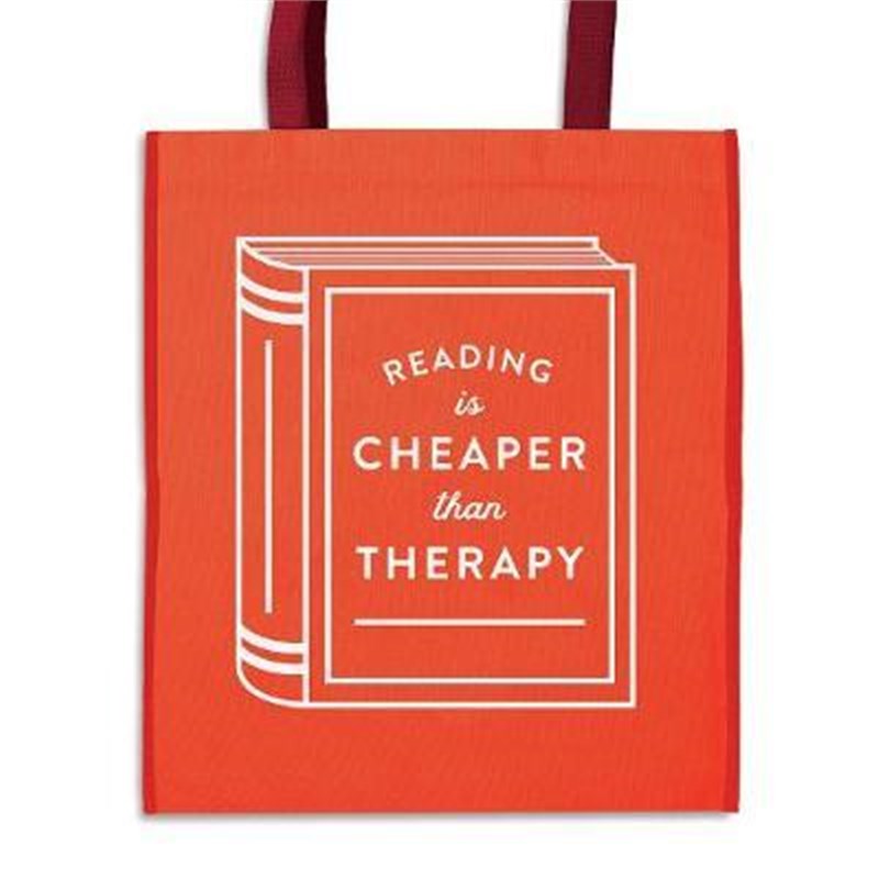 预订Reading is Cheaper Than Therapy Reusable Shopping Bag