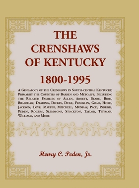 按需印刷The Crenshaws of Kentucky, 1800-1995[9781585495146]