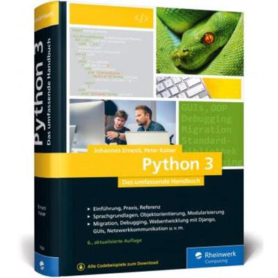 预订【德语】 Python 3:Das umfassende Handbuch: Über 1.000 Seiten Sprachgrundlagen, Obj