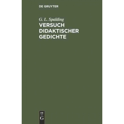 按需印刷DEG Versuch didaktischer Gedichte[9783111113111]