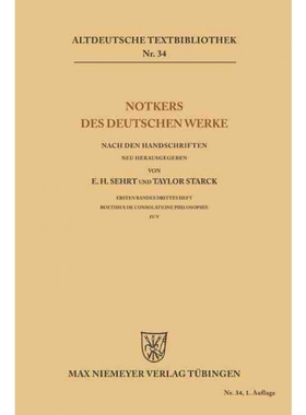 按需印刷DEG Notkers des Deutschen Werke[9783110484281]