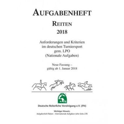 预订【德语】 Aufgabenheft Reiten 2018 (Nationale Aufgaben):Anforderungen und Kriterien im deutsc