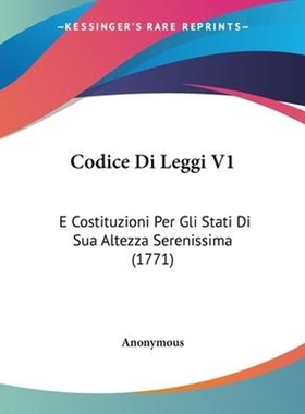 按需印刷Codice Di Leggi V1[9781104634872]