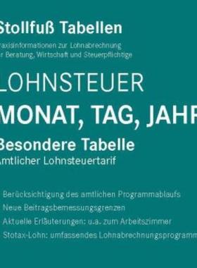 预订【德语】 Tabelle, Lohnsteuer 2022 Monat, Tag, Jahr
