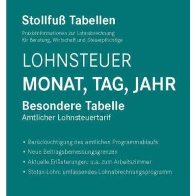 预订【德语】 Tabelle, Lohnsteuer 2022 Monat, Tag, Jahr