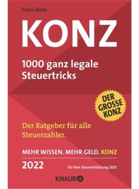 预订【德语】Konz, 1000 ganz legale Steuertricks[9783426791431]