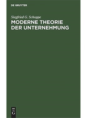 预订【德语】 Moderne Theorie der Unternehmung:Nachw. v