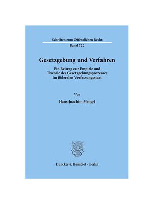 预订【德语】Gesetzgebung und Verfahren.:Ein Beitrag zur Empirie und Theorie des Gesetzgebungsprozesses im f?deralen Verf