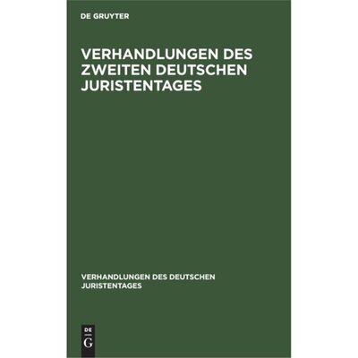 预订不退不换德语 Verhandlungen des Zweiten Deutschen Juris