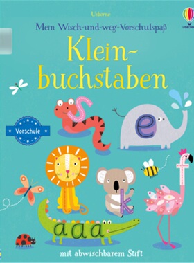 预订【德语】 Mein Wisch-und-weg-Vorschulspaß: Kleinbuchstaben[9781789417777]