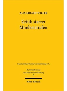 预订【德语】 Kritik starrer Mindeststrafen:Ein Beitrag