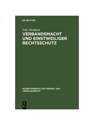 预订【德语】Verbandsmacht und einstweiliger Rechtsschutz: