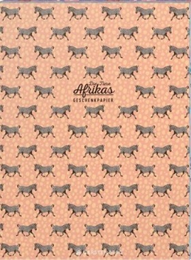 预订【德语】 Die Tiere Afrikas Geschenkpapier-Heft Motiv Zebra[4250915933788]
