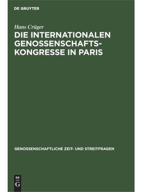 预订【德语】 Die internationalen Genossenschafts-Kongr
