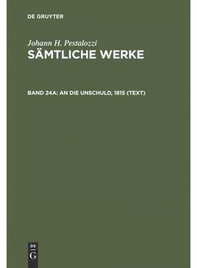 按需印刷DEG An die Unschuld, 1815 (Text)[9783110154764]