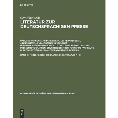 按需印刷DEG 110926?C124562. Biographische Literatur. F   H[9783598234811]