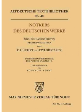 按需印刷DEG Notkers des Deutschen Werke[9783110484328]
