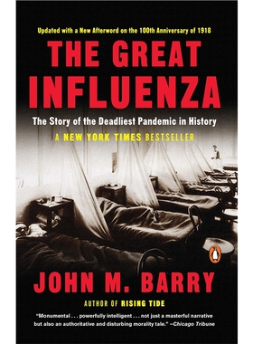 【外文书店】流感 The Great Influenza: The story of the deadliest pandemic in history 史上致命的流行病故事 英文原版