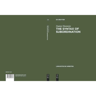按需印刷不退不换DGYT The Syntax of Subordination[9783484303737]