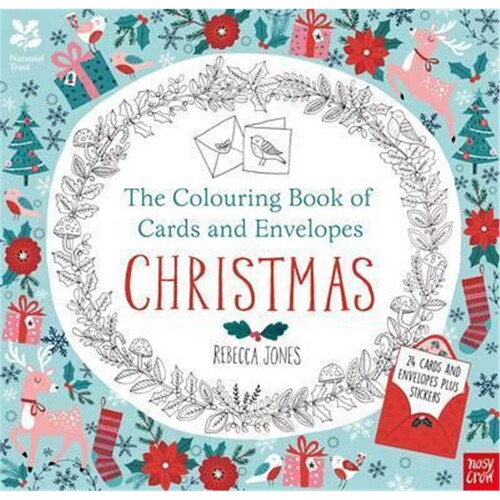 National Trust: The Colouring Book of Cards and Envelopes Christmas 圣诞节卡片信封涂色书 英文原版  涂色书