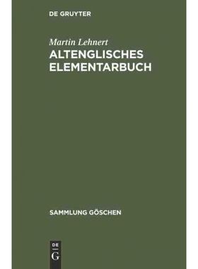 按需印刷DEG Altenglisches Elementarbuch[9783111009001]