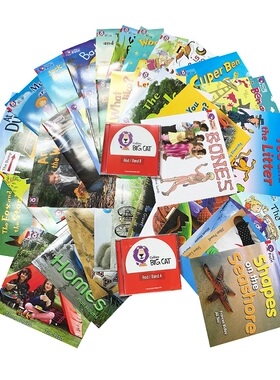 无货 2级别 红色套装A+B Collins Big Cat 柯林斯大猫英语分级阅读 适合4-6岁幼儿园 Band 2 Red A+B 全套44册 英文原版书可领音频