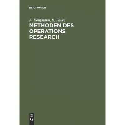 按需印刷不退不换DEG Methoden des Operations Research[9783110034738]