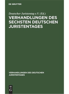 预订【德语】 Verhandlungen des Sechsten Deutschen Juri