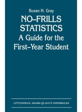 按需印刷不退不换No-Frills Statistics[9780822603801]
