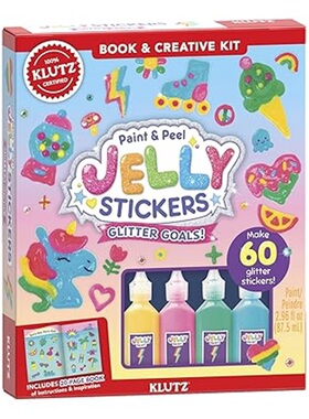 现货Paint & Peel Jelly Stickers: Glitter Goals[9781546134008] 手工DIY  益智玩具  英文原版 儿童
