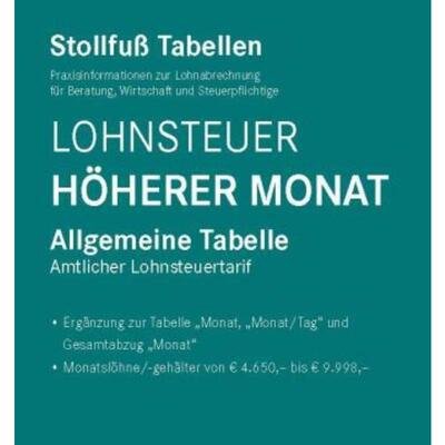 预订【德语】 Tabelle, Lohnsteuer 2022 HOherer Monat So