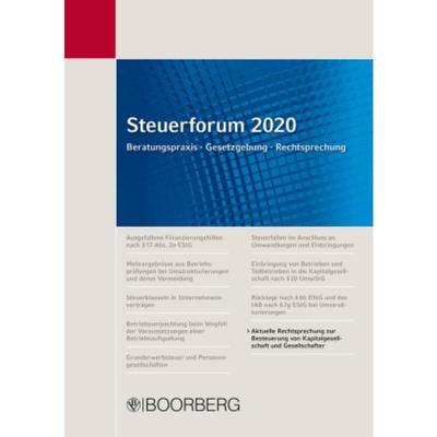 预订【德语】 Steuerforum 2020:Aktuelle Rechtsprechung