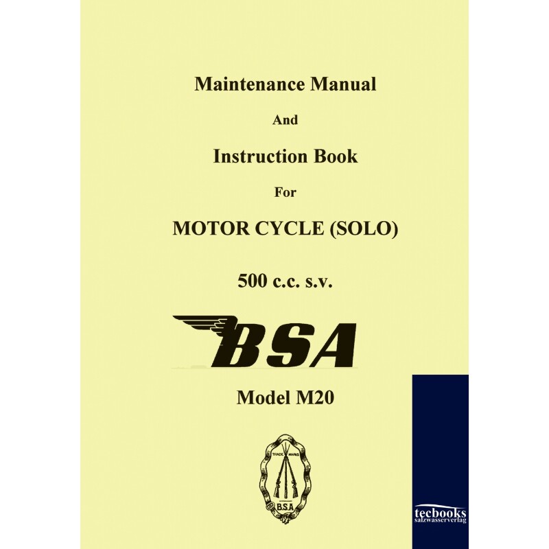 按需印刷不退不换Maintenance Manual and Instruction Book for Motorcycle BSA M20[9783941842618]