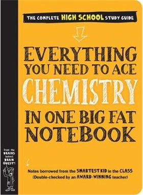 美国高中生优等生笔记 Everything You Need to Ace Chemistry in One Big Fat Notebook 化学英文原版英语美国少年学霸超级笔记