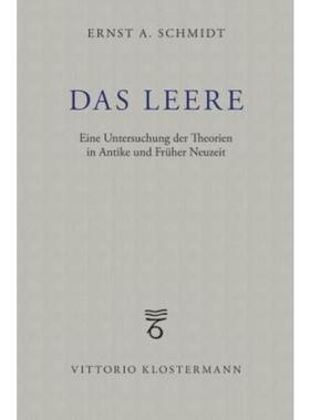 预订【德语】 Das Leere:Eine Untersuchung der Theorien in Antike und Früher Neuzeit