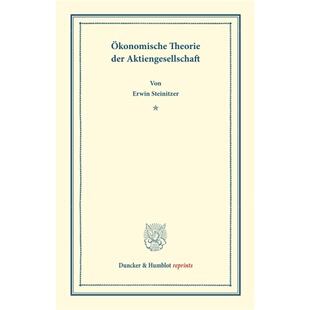 预订【德语】 Okonomische Theorie der Aktiengesellschaf