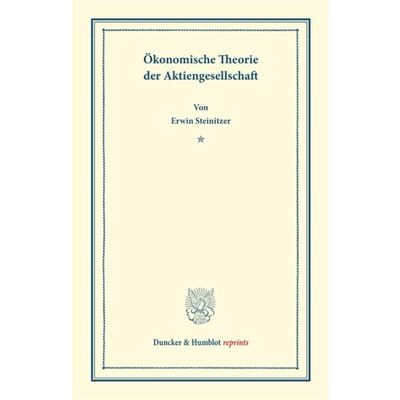 预订【德语】 Okonomische Theorie der Aktiengesellschaf