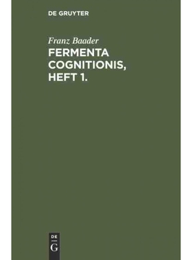 按需印刷不退不换DEG Fermenta cognitionis, Heft 1.[9783111060378]