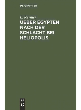 按需印刷DEG Ueber Egypten nach der Schlacht bei Heliopolis[9783111257662]