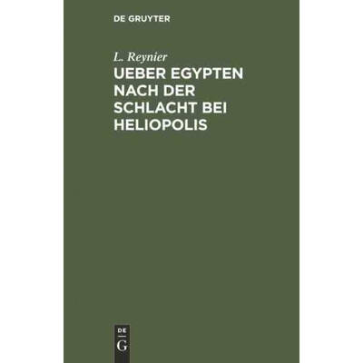 按需印刷DEG Ueber Egypten nach der Schlacht bei Heliopolis[9783111257662]
