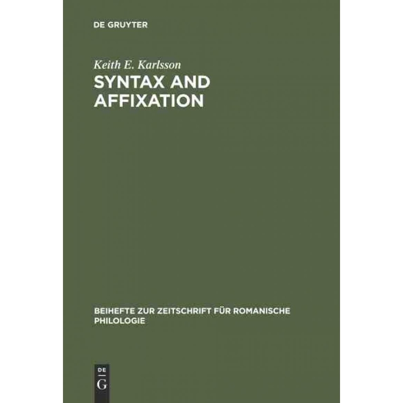 按需印刷DEG Syntax and affixation[9783484521827]