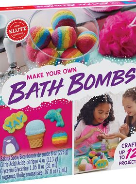 Make Your Own Bath Bombs 自己做浴盆炸弹 英文原版 进口儿童趣味手工活动书 爆炸浴盐 气泡弹