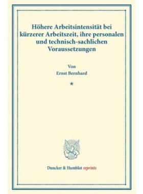 预订【德语】 HOhere Arbeitsintensitat bei kurzerer Arb