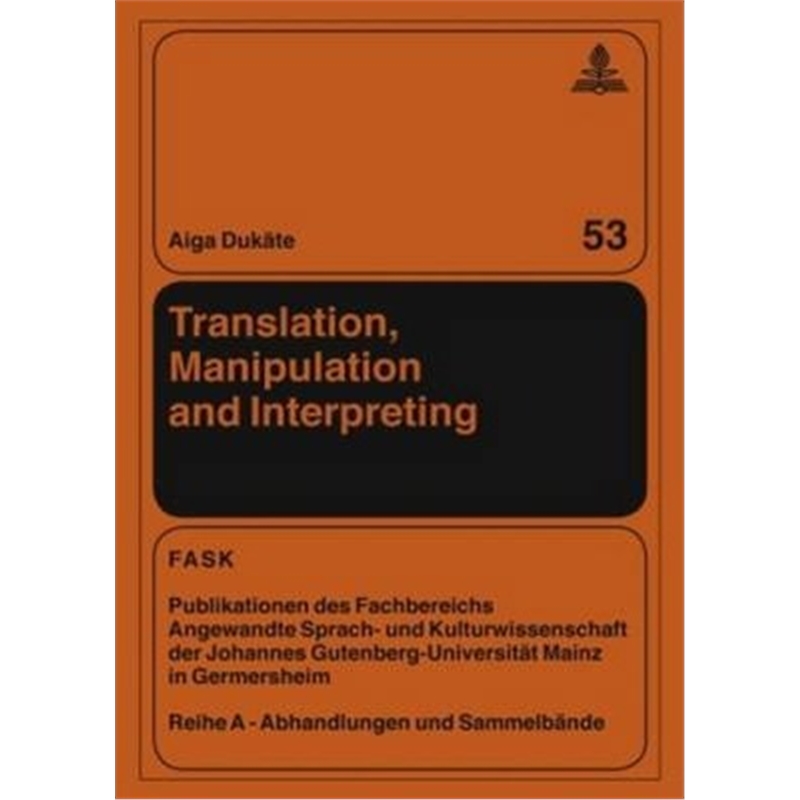 预订Translation, Manipulation and Interpreting