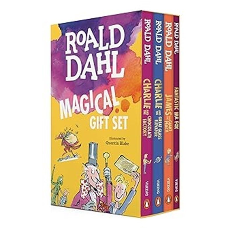 现货Roald Dahl Magical Gift Set罗尔德·达尔小说 查理和巧克力工厂 4册套装 英文原版[9780142414972]