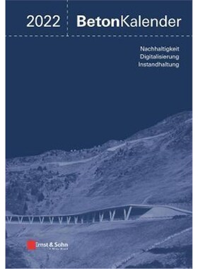 预订不退不换德语 Beton-Kalender 2022, 2 Teile:Schwerpunkte:  Nachhaltigkeit, Digitalisierung, Instandhaltung (2 Teile)