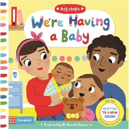英文原版绘本The Big Steps: We're Having a Baby 二胎 亲子共读 我们的宝宝 情商教育 儿童启蒙纸板翻翻书 学前早教英语入门读物